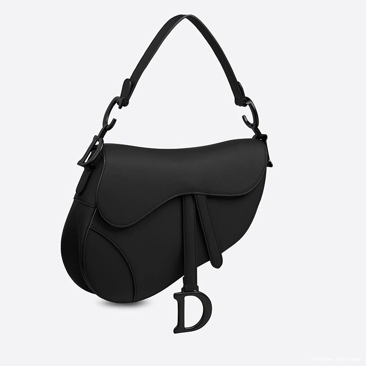 Cheap Dior Bag Ultramatte Black Saddle Calfskin 0807 Luxury